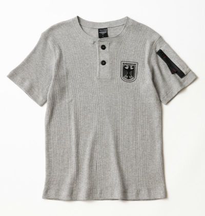 Deuxieme Classe ヘンリーネックカットソー　ワッフル　ホワイト so4u tシャツ ワッフルヘンリーネックカットソー レディース